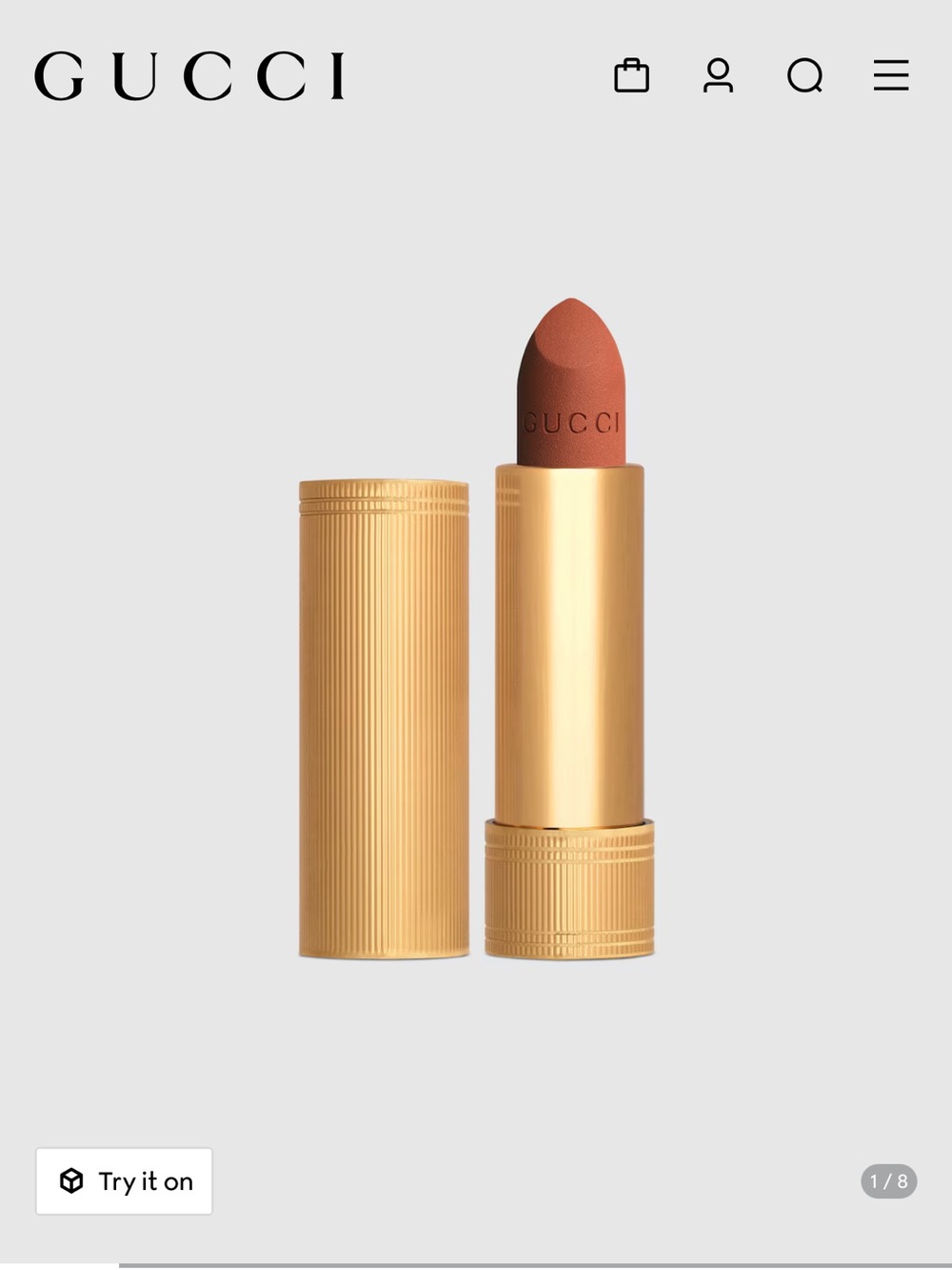 Gucci Matte Lipstick in Lucy Dark Orange